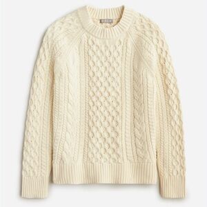 Cream J Crew Cableknit Sweater